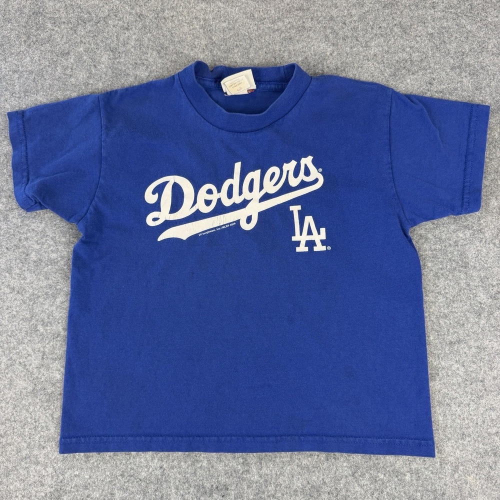 LA Dodgers Youth L 7 T Shirt Blue Lee Sport VF Imagewear MLB Kids Vintage 2006